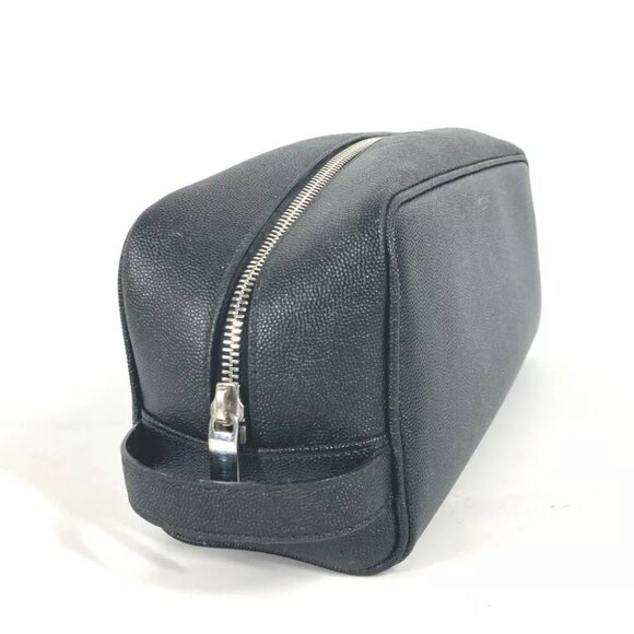 SAINT LAURENT PARIS 609347 Logo with handle grooming case pouch bag - Picture 7 of 16